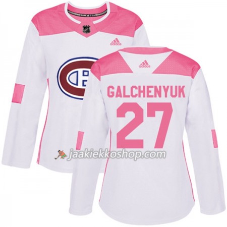 Nainen NHL Montreal Canadiens Pelipaita Alex Galchenyuk 27 Adidas 2017-2018 Valkoinen Vaaleanpunainen Fashion Authentic